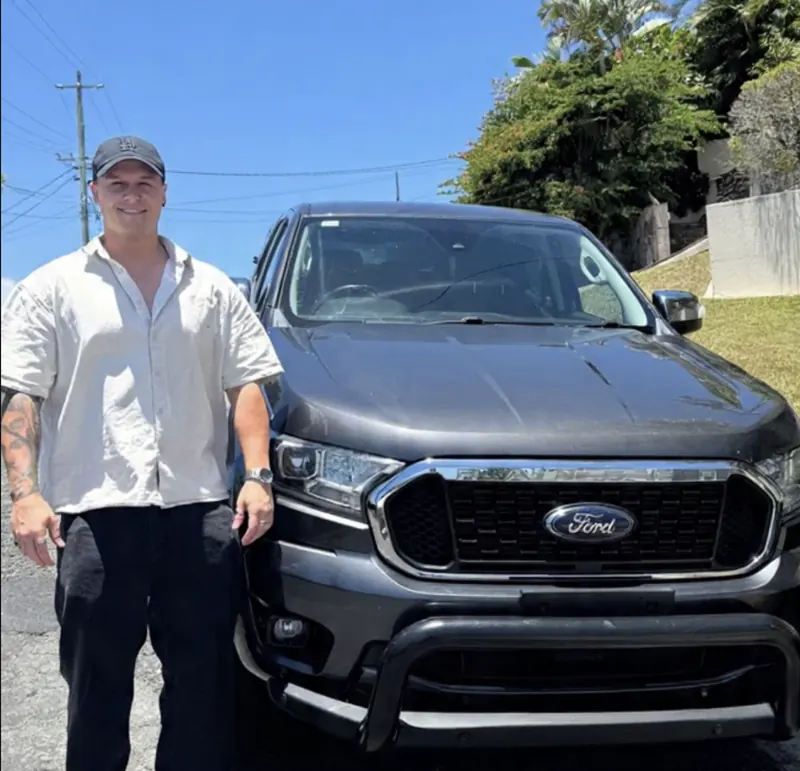 Customer collecting their financed Ford Ranger ute